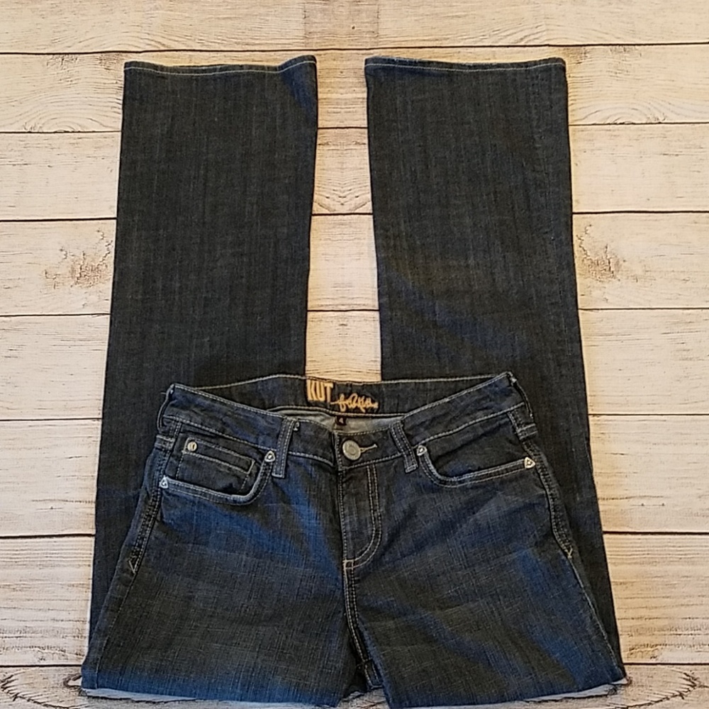 Kut from the Kloth Dark Wash Bootcut Jeans Sz 4 - Picture 2 of 6